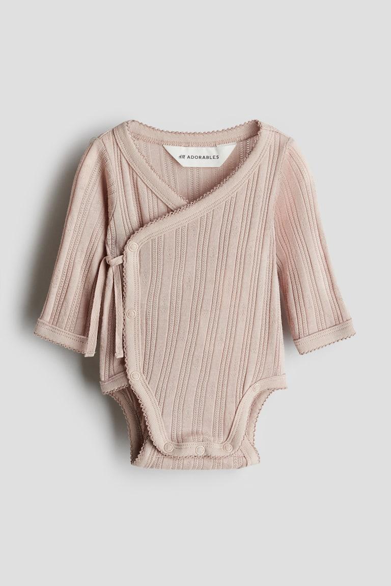 H&M Jerseybody mit Pointellemuster Räumungsverkauf