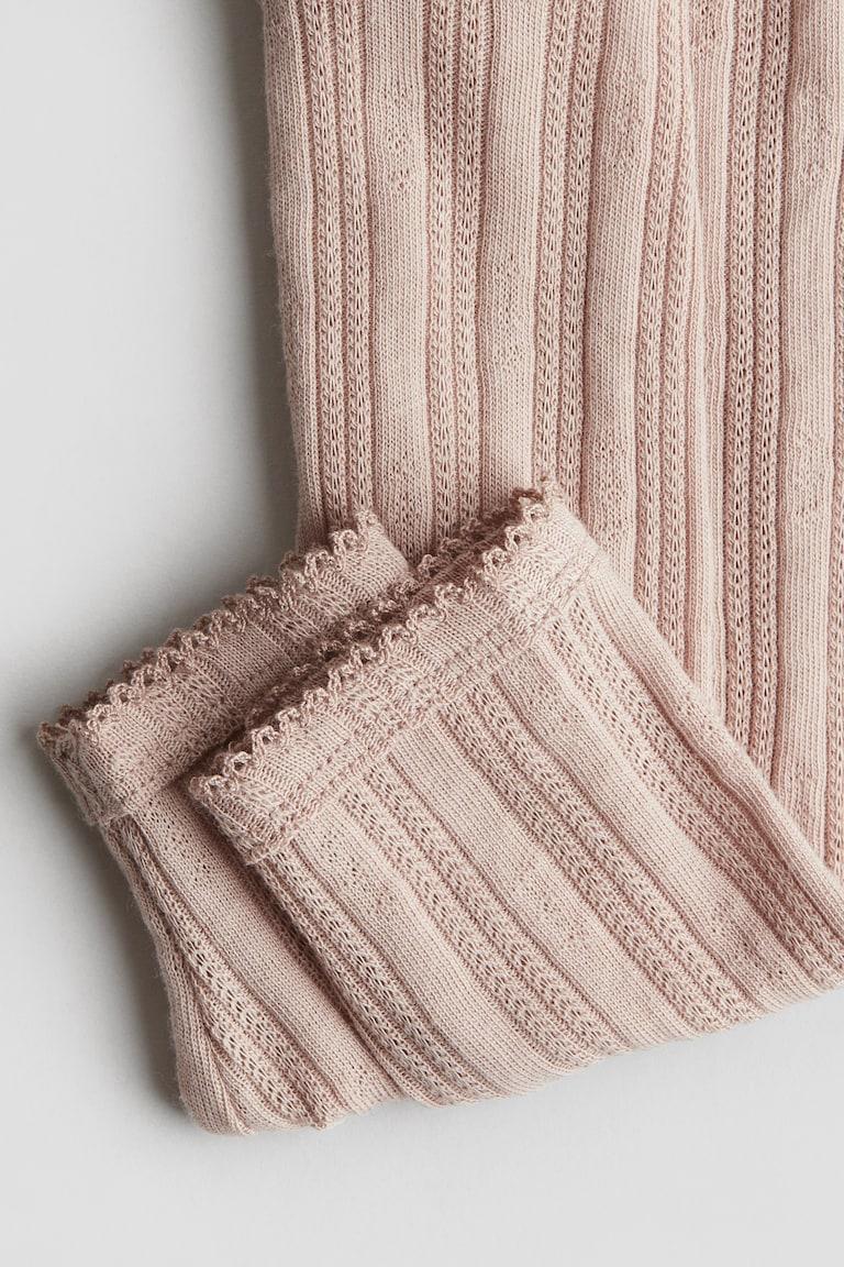 H&M Leggings aus Baumwolljersey mit Pointellemuster Tägliche Deals