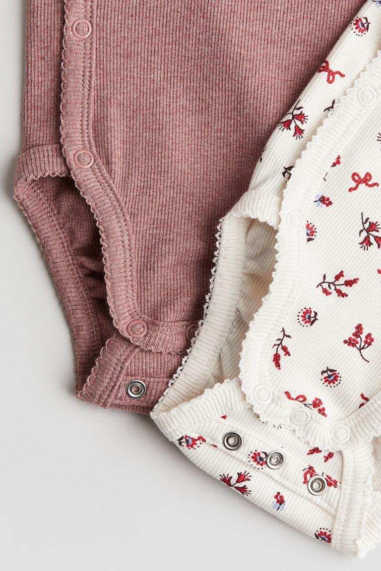 H&M 2er-Pack Bodys mit Mitwachsfunktion Riesige Ersparnisse