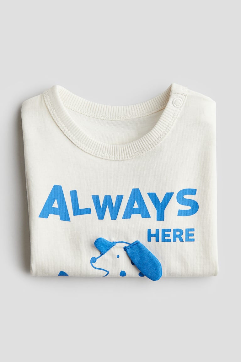 H&M Baumwoll-T-Shirt mit Print Hotsell
