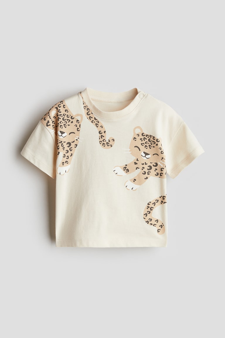 H&M Baumwoll-T-Shirt mit Print Limitierter Zeitrabatt