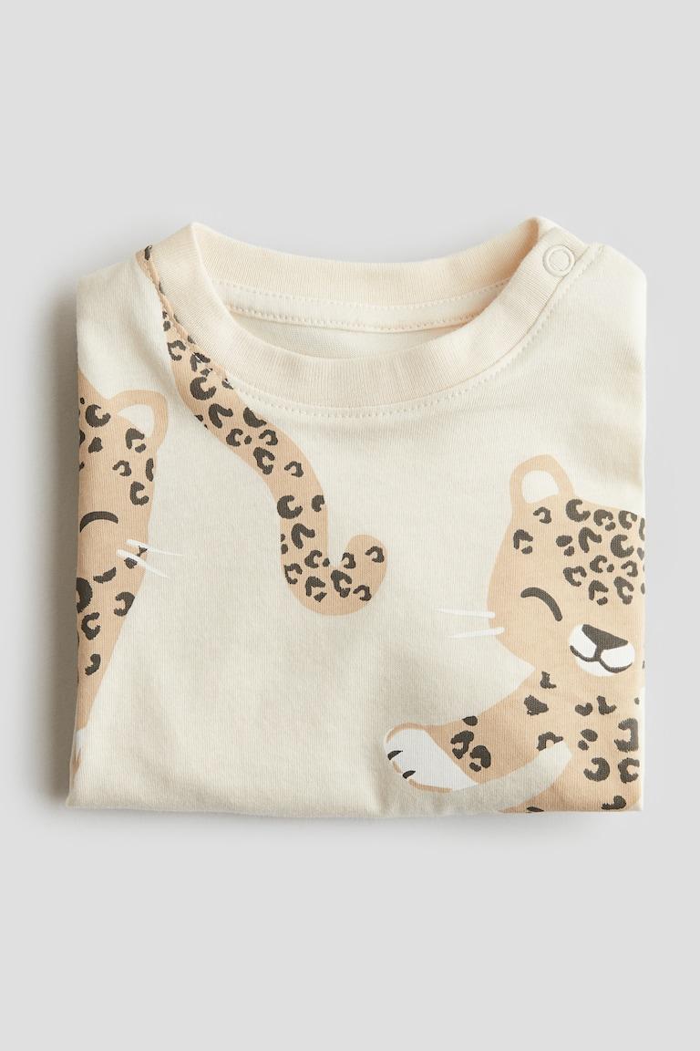 H&M Baumwoll-T-Shirt mit Print Limitierter Zeitrabatt