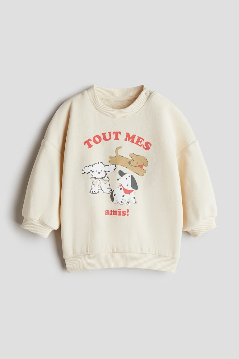 H&M Baumwollsweatshirt mit Print Exklusivangebot