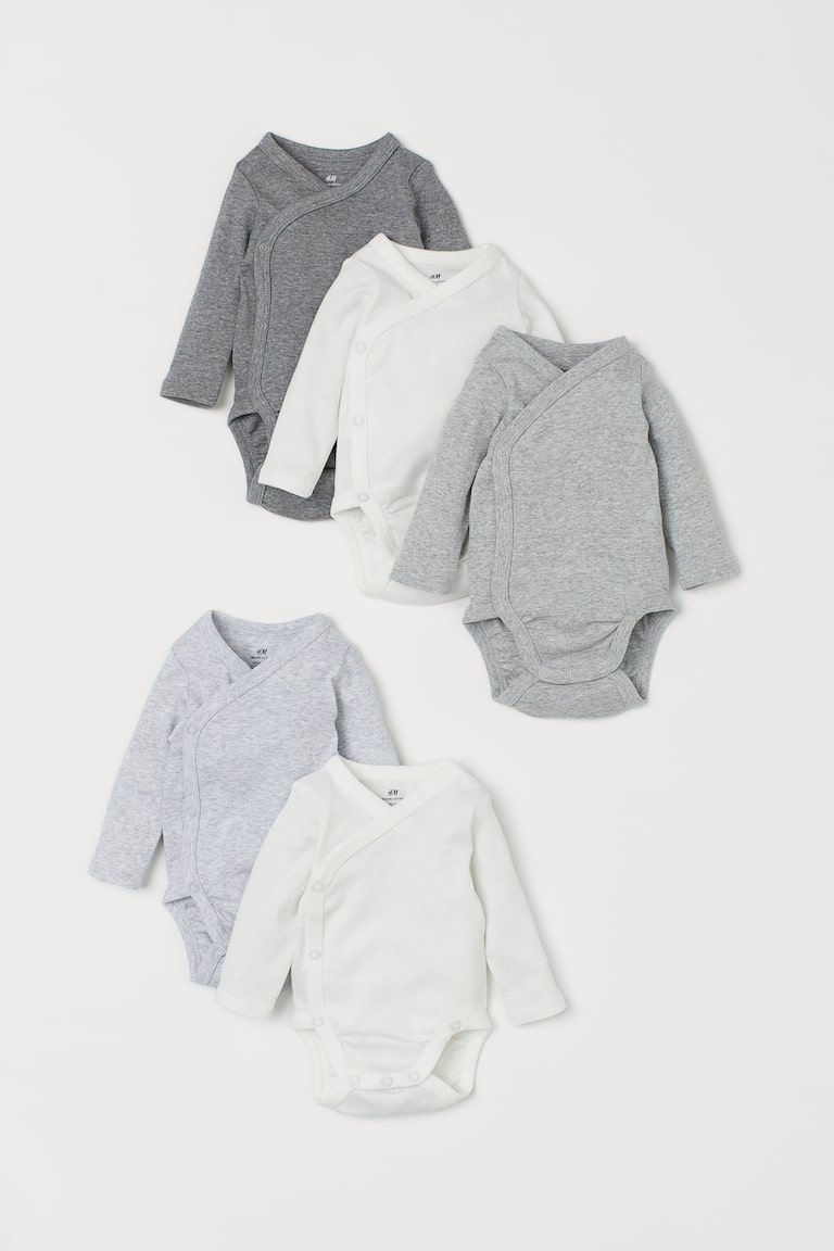 H&M 5er-Pack Wickelbodys Sonderangebote