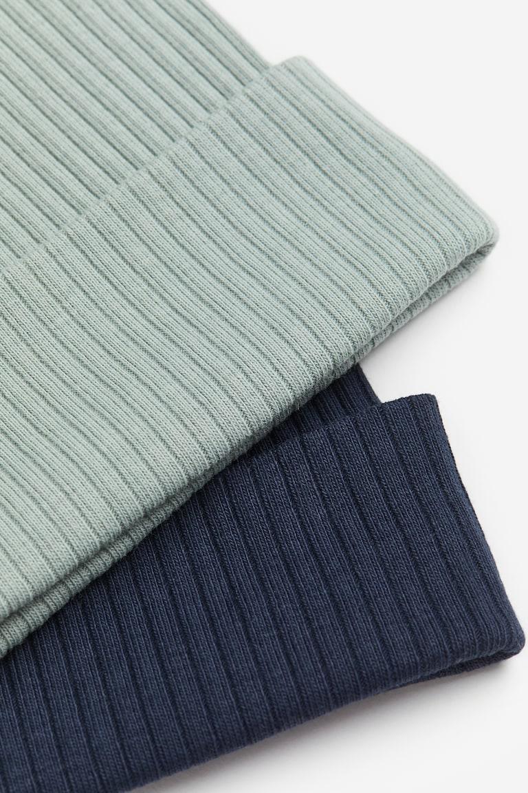 H&M 2er-Pack Gerippte Beanies mit Ohren Riesige Ersparnisse