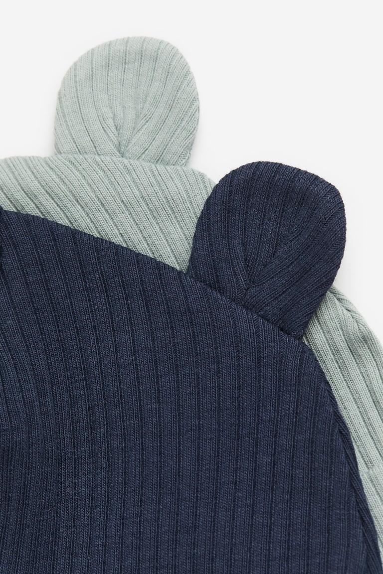 H&M 2er-Pack Gerippte Beanies mit Ohren Riesige Ersparnisse