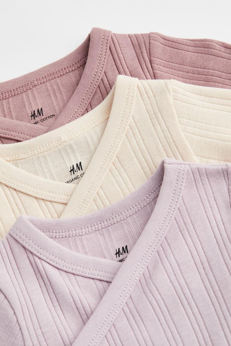 H&M 3er-Pack Gerippte Wickelbodys Zeitbegrenzte Promotion