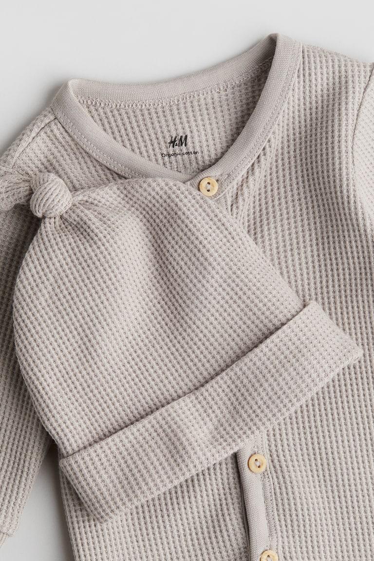 H&M Zweiteiler aus Baumwolle mit Waffelstruktur Nur noch ein Tag übrig