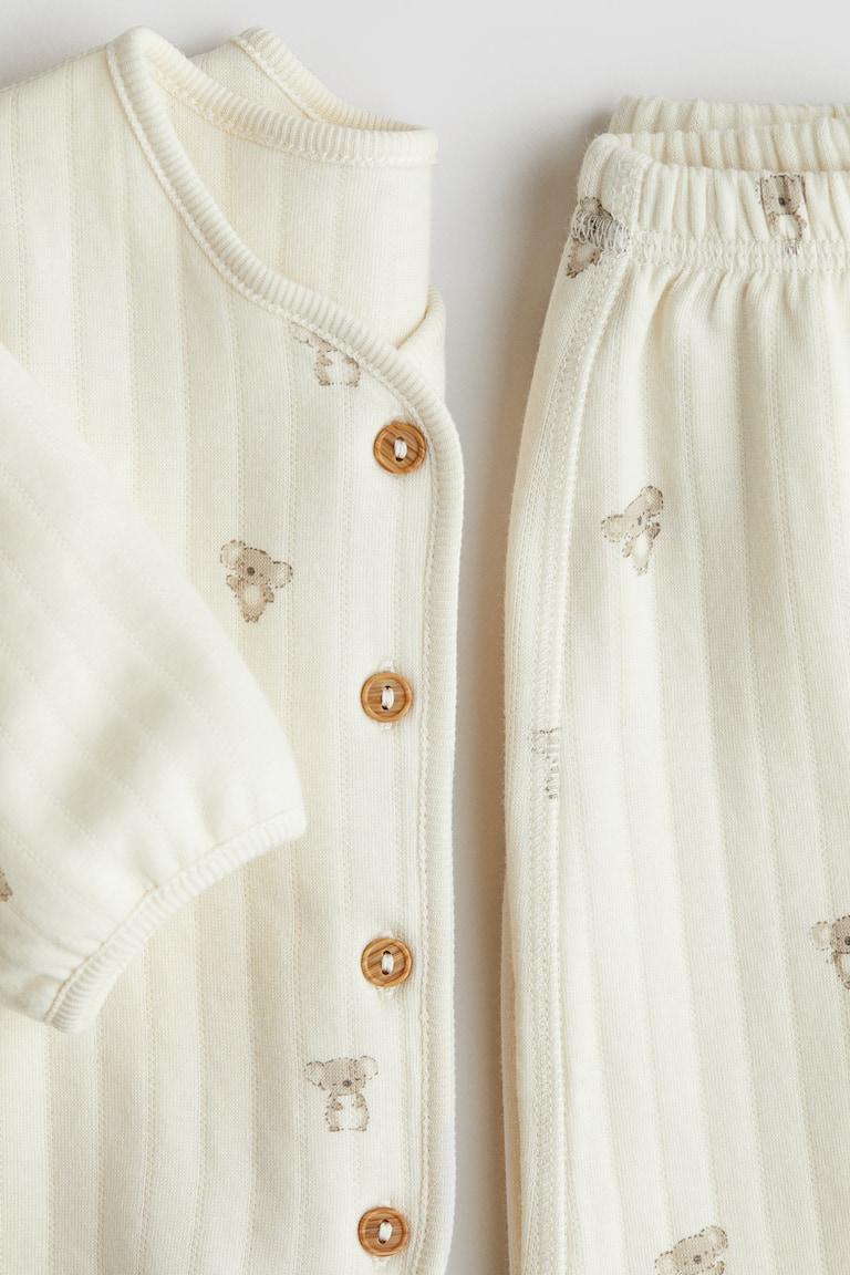 H&M 2-teiliges Set aus gestepptem Jersey Rabatte dieses Monats