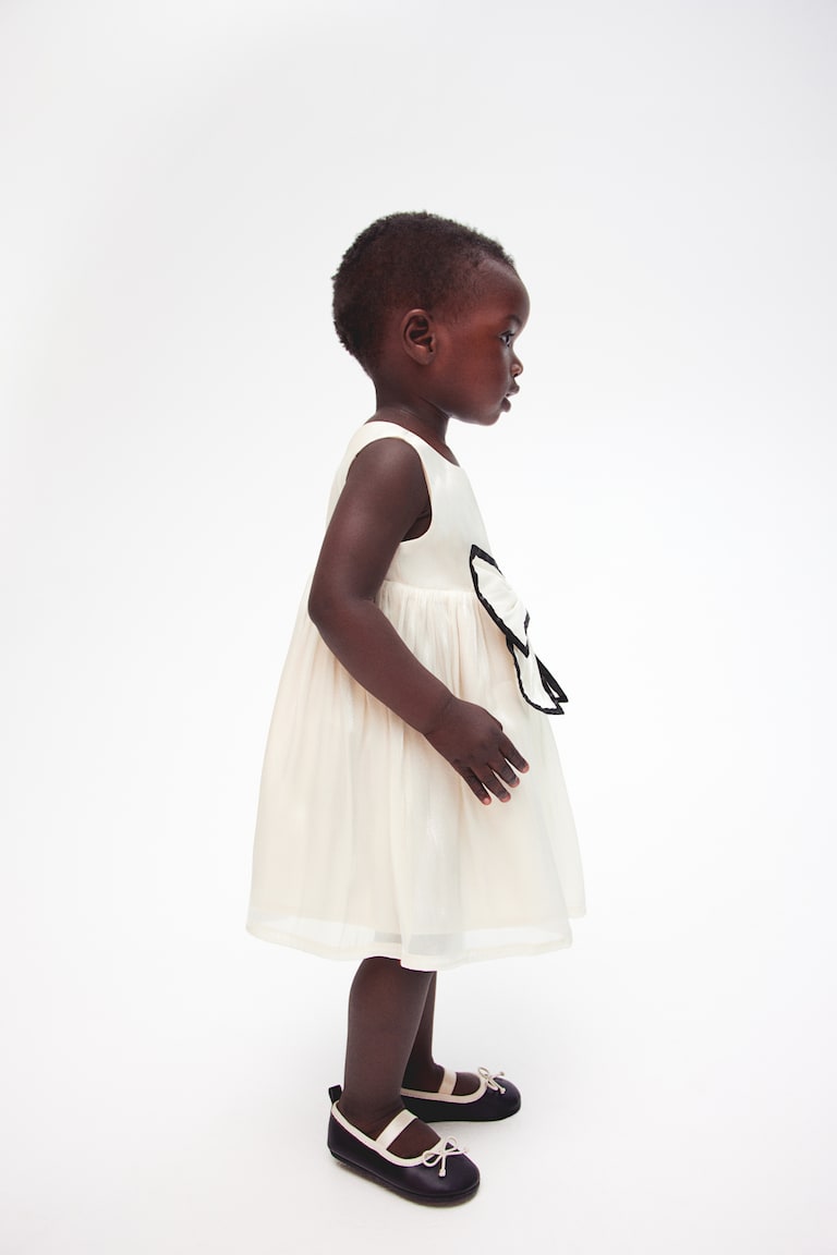 H&M Organza-Kleid mit Schleifendetail Schlussverkauf
