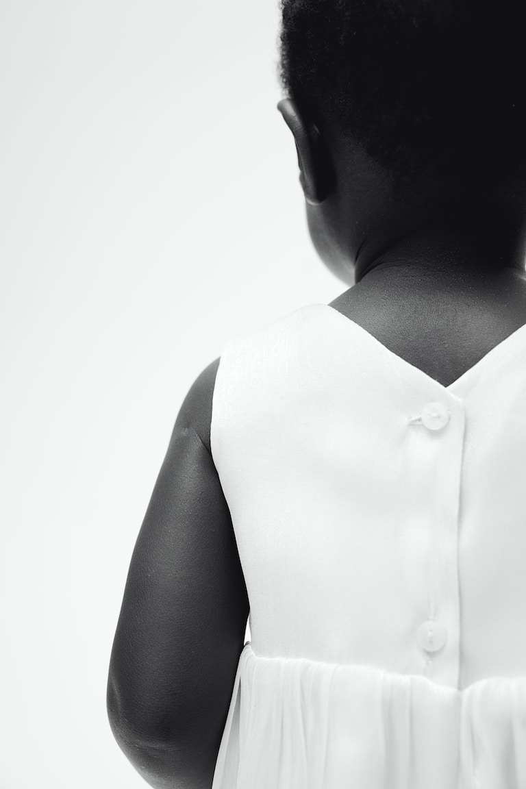 H&M Organza-Kleid mit Schleifendetail Schlussverkauf
