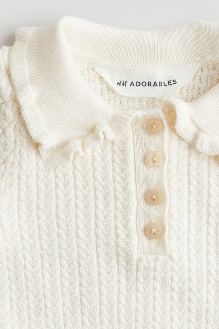 H&M Baumwollshirt aus Zopfstrick Neueste Mode