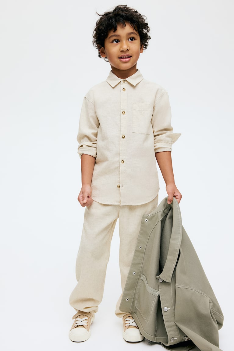 H&M Hemd aus Leinenmix Riesige Ersparnisse