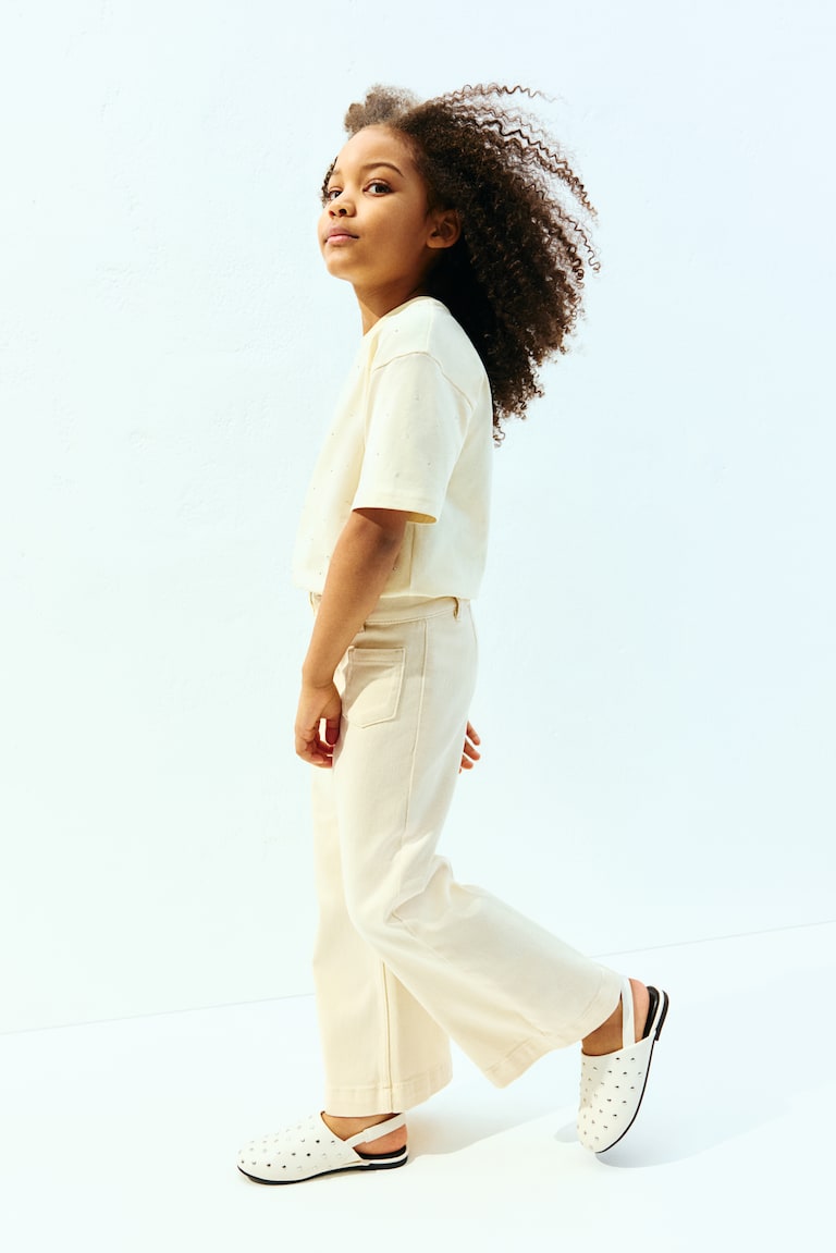H&M Ausgestellte Twillhose Tiefpreis