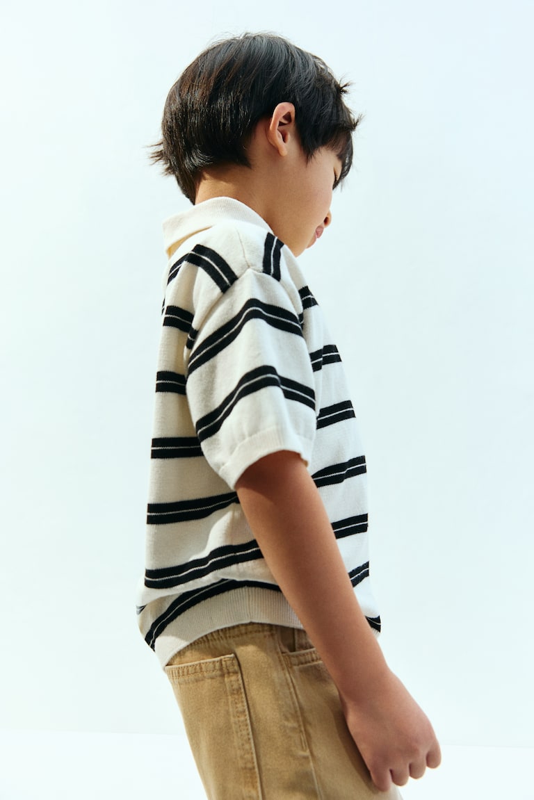 H&M Poloshirt aus Baumwollstrick Letzte 3 Tage