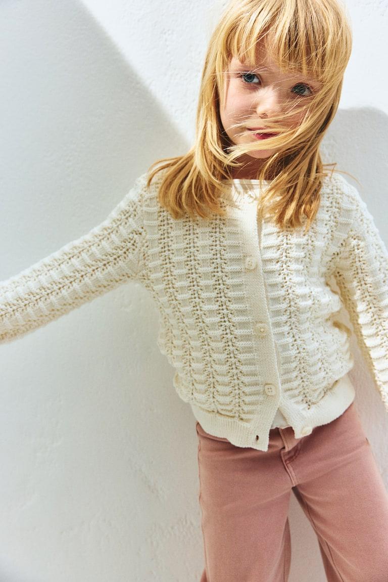 H&M Cardigan in Pointellestrick Letzter Tag