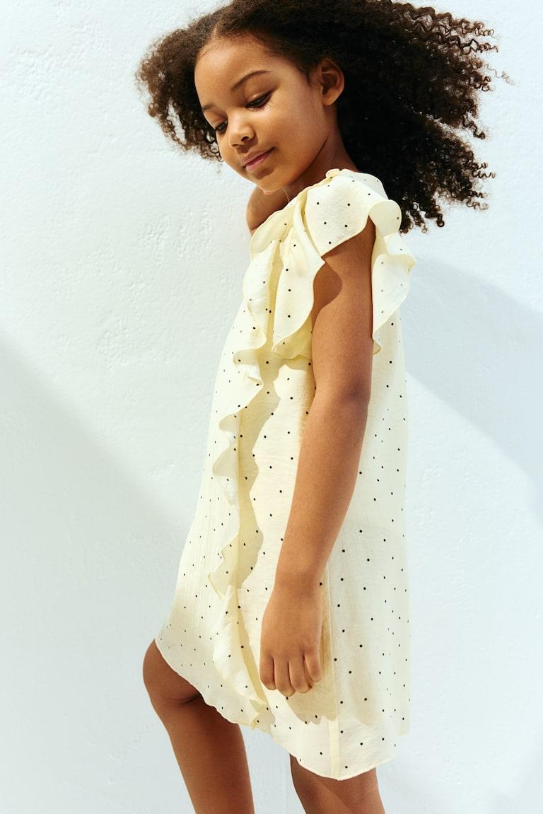 H&M Kleid mit Volants Bis zu 65% Rabatt