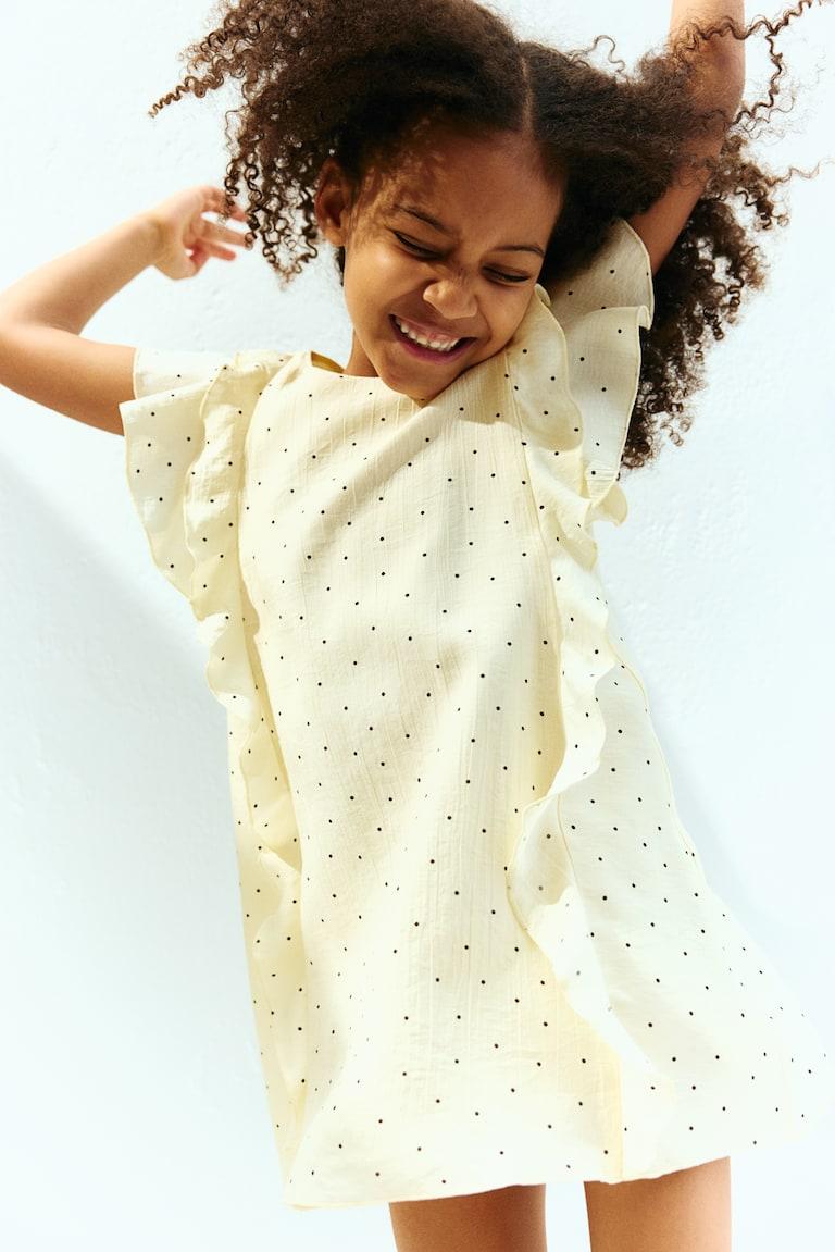 H&M Kleid mit Volants Bis zu 65% Rabatt