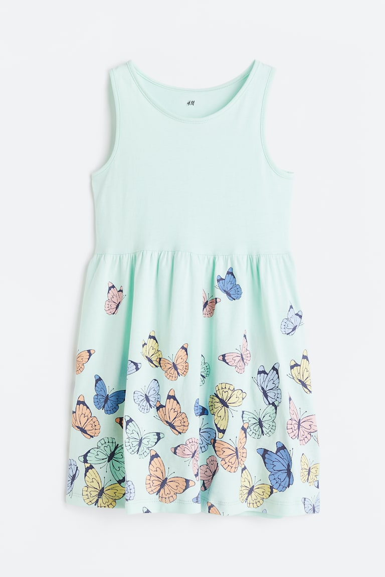 H&M Gemustertes Baumwollkleid Super Rabatt