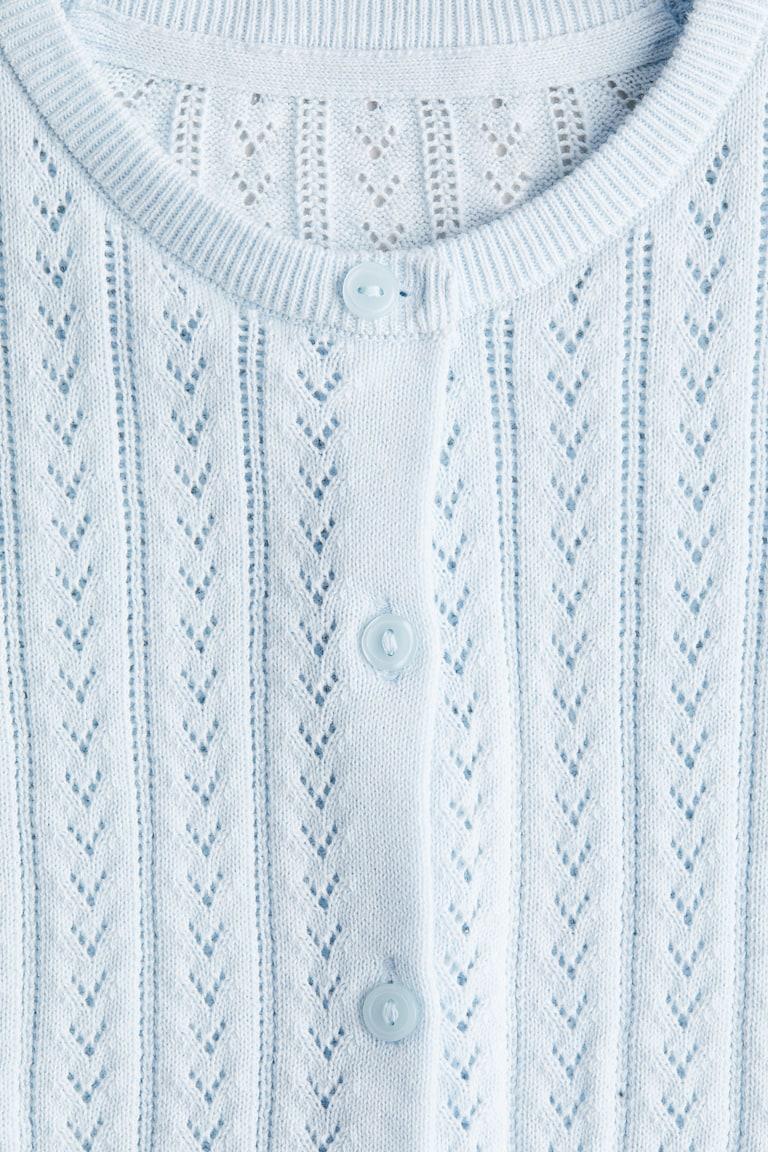 H&M Baumwoll-Cardigan in Pointellestrick Günstig kaufen
