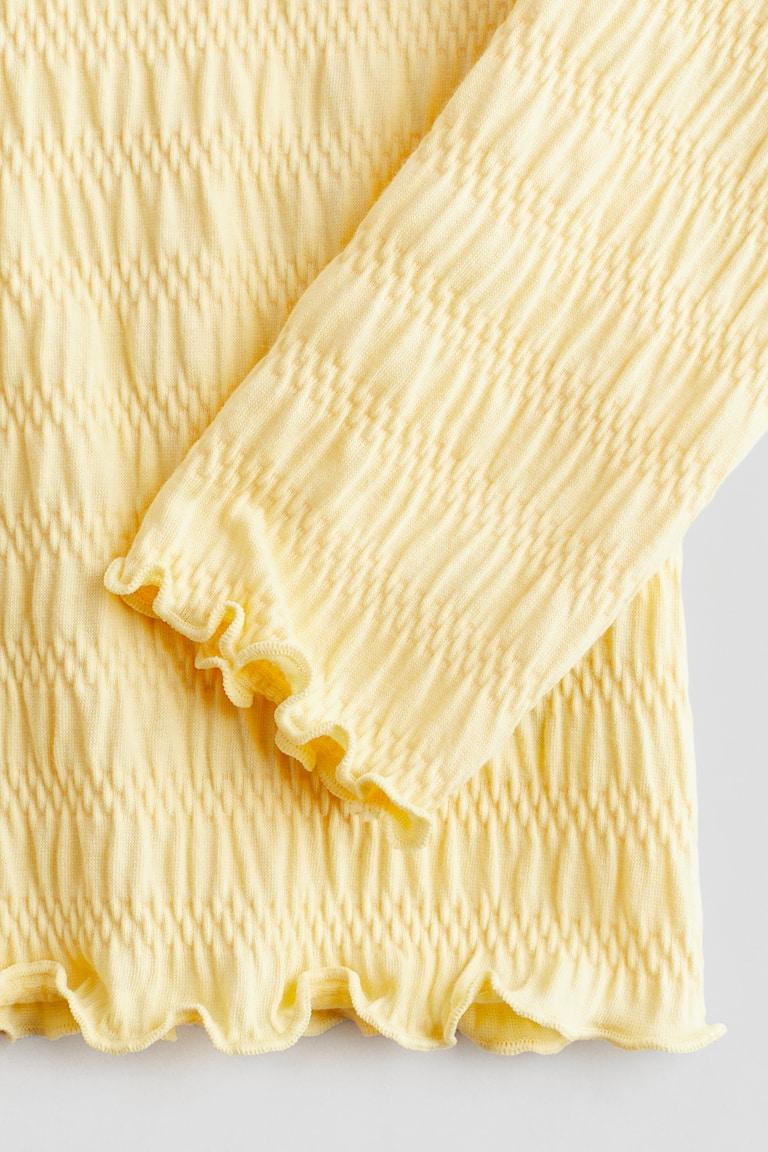 H&M Gesmoktes Jerseyshirt Letzte 2 Tage