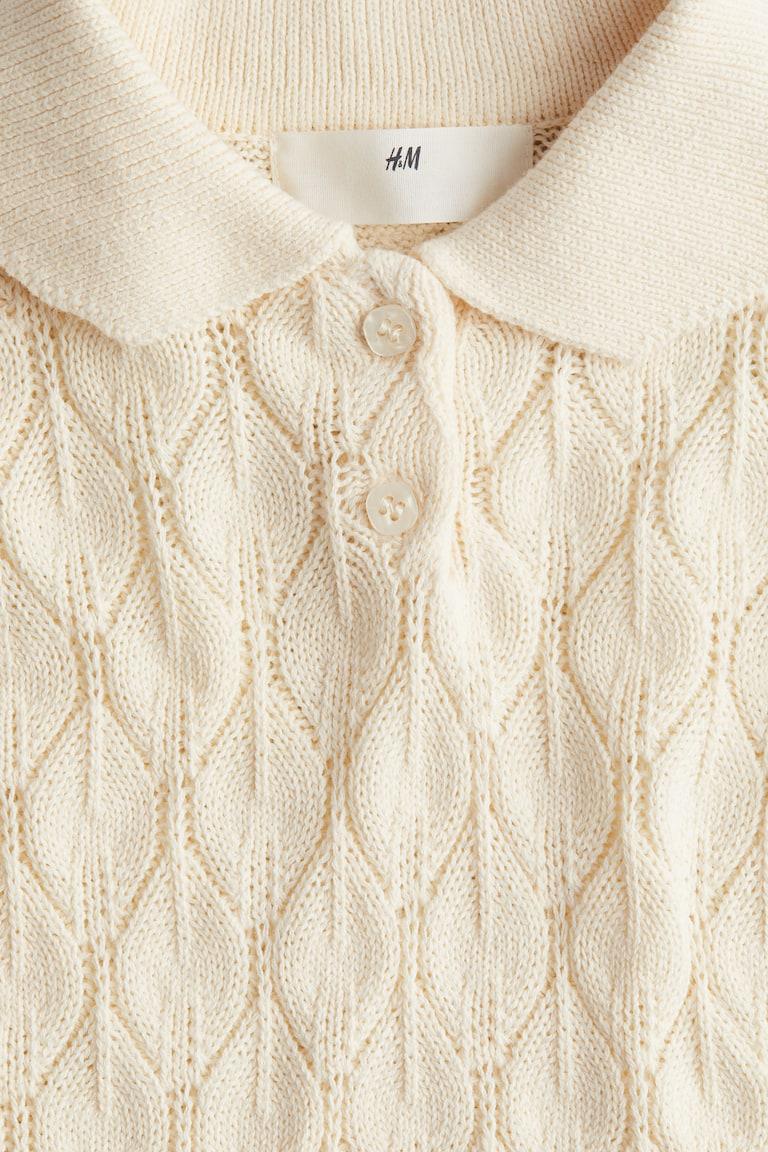 H&M Kleid in Pointellestrick Großer Ausverkauf