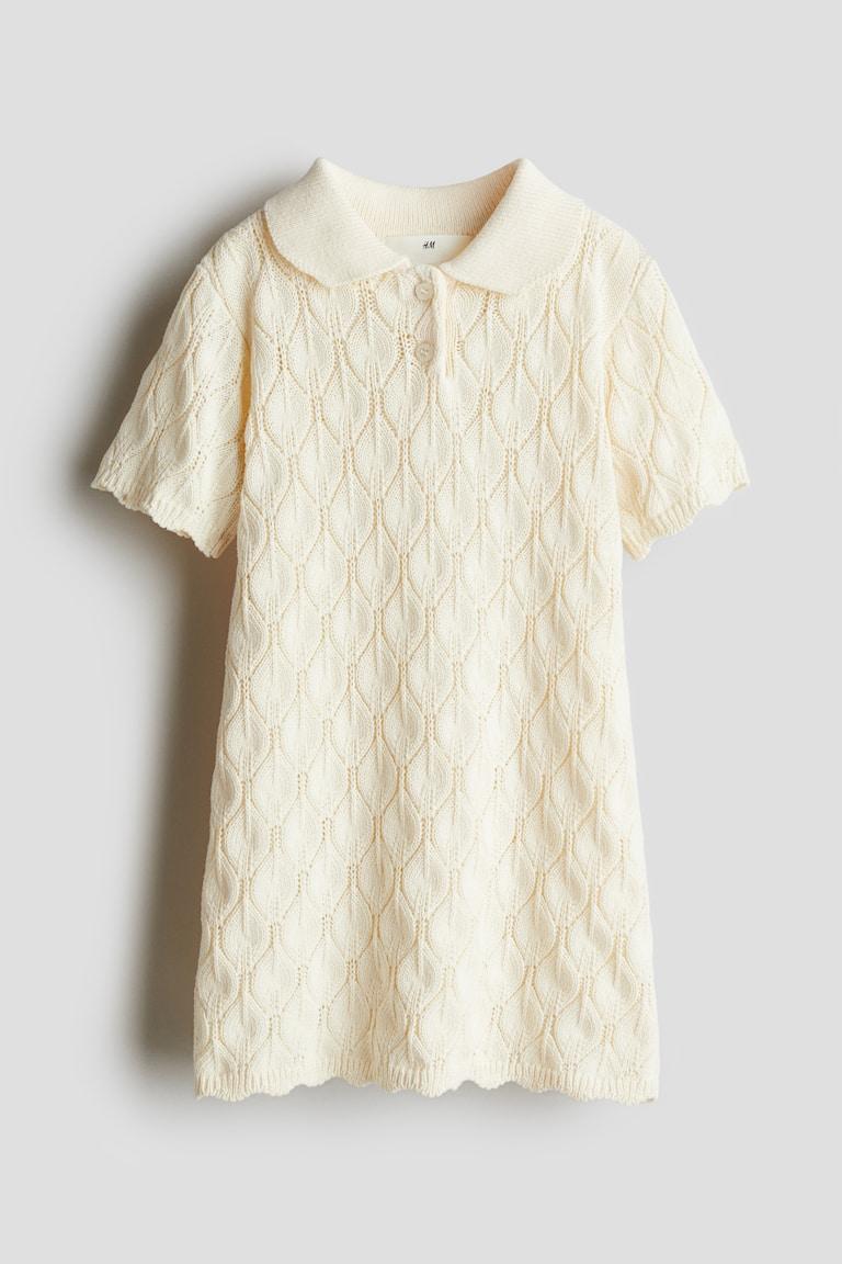H&M Kleid in Pointellestrick Flash Sale