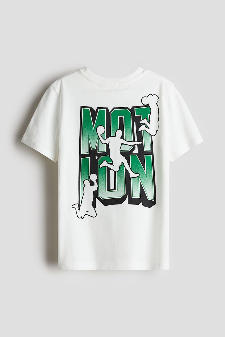 H&M T-Shirt mit Print Bis zu 50% Rabatt