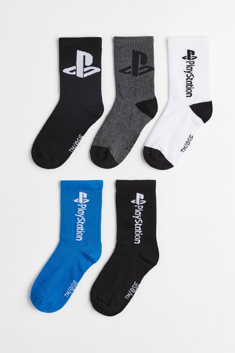 H&M 5er-Pack Socken mit Intarsienmotiv Super Rabatt