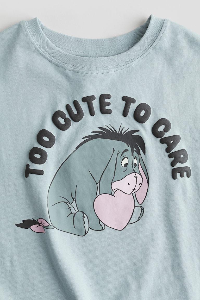 H&M Baumwoll-T-Shirt mit Print Clearance-Verkauf