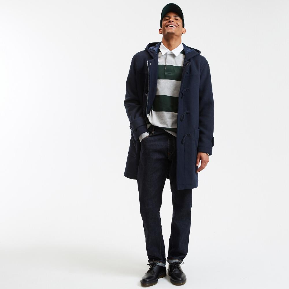 laredoute Gestreiftes Poloshirt lange Ärmel grau grün gestreift LA REDOUTE COLLECTIONS Tägliche Deals