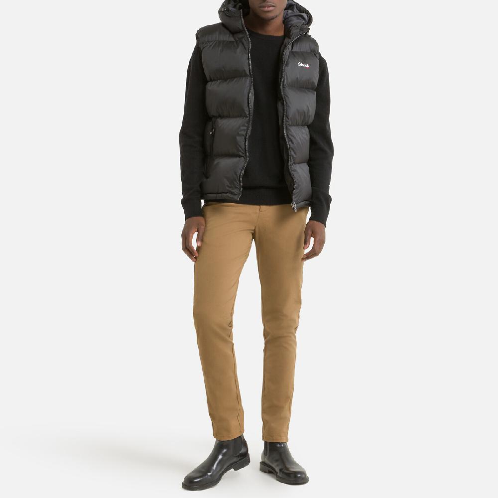 laredoute Ärmelloses Stepp-Gilet Idaho 2V mit Kapuze schwarz SCHOTT Top Angebot