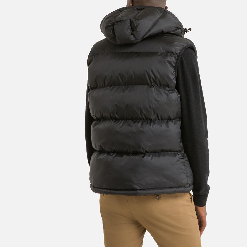 laredoute Ärmelloses Stepp-Gilet Idaho 2V mit Kapuze schwarz SCHOTT Top Angebot