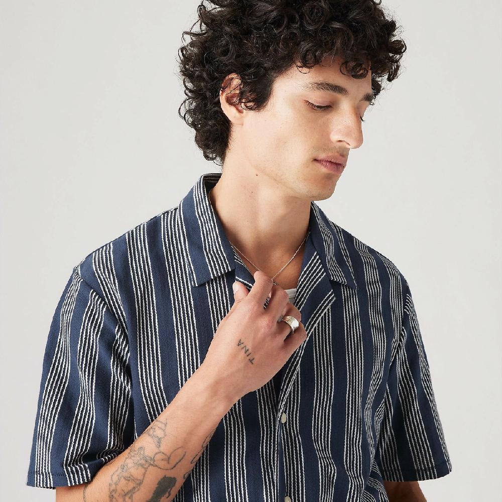 laredoute Gestreiftes Kurzarm-Hemd Baumwolljersey blau gestreift LEVI'S Exklusive Angebote