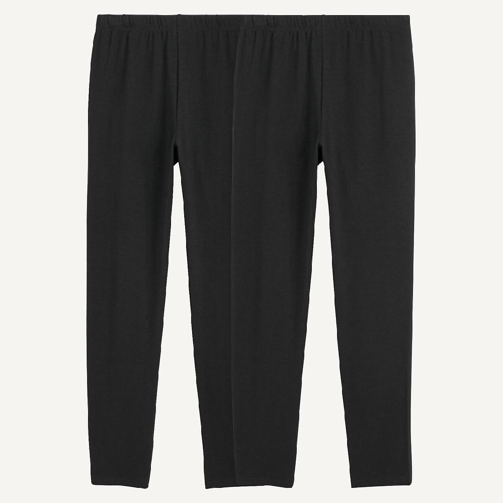 laredoute 2er-Pack unifarbene Leggings schwarz + schwarz LA REDOUTE COLLECTIONS Letzter Tag