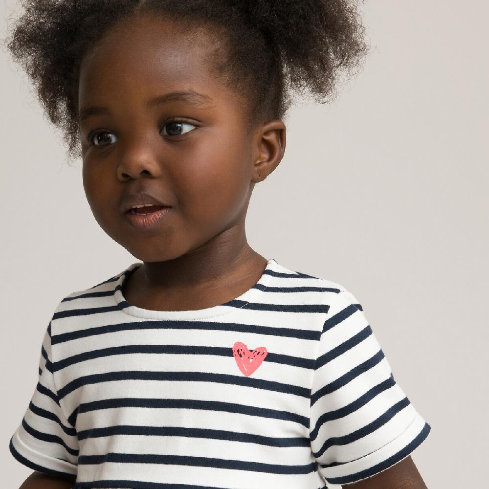 laredoute Gestreiftes Sweatkleid mit kurzen Ärmeln gestreift LA REDOUTE COLLECTIONS 50% Rabatt für begrenzte Zeit