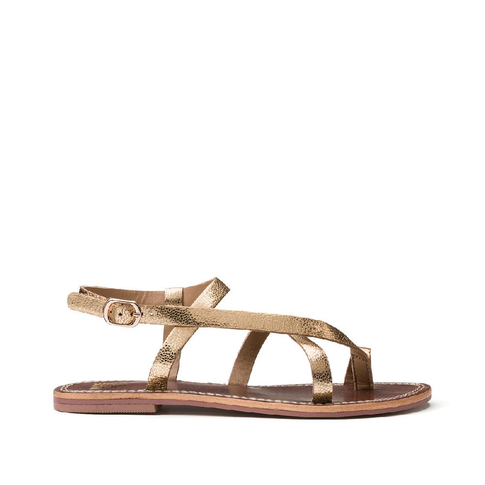 laredoute Signature-Zehensandalen aus Leder goldfarben LA REDOUTE COLLECTIONS 2025