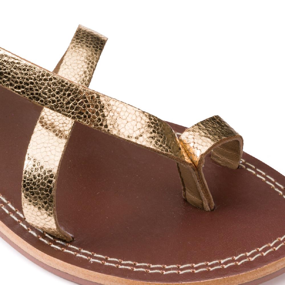 laredoute Signature-Zehensandalen aus Leder goldfarben LA REDOUTE COLLECTIONS 2025