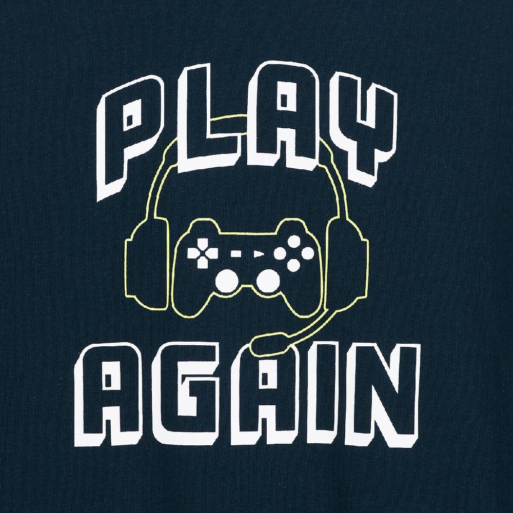 laredoute Pyjama aus Jersey mit Gaming-Aufdruck marine/grün LA REDOUTE COLLECTIONS im Angebot