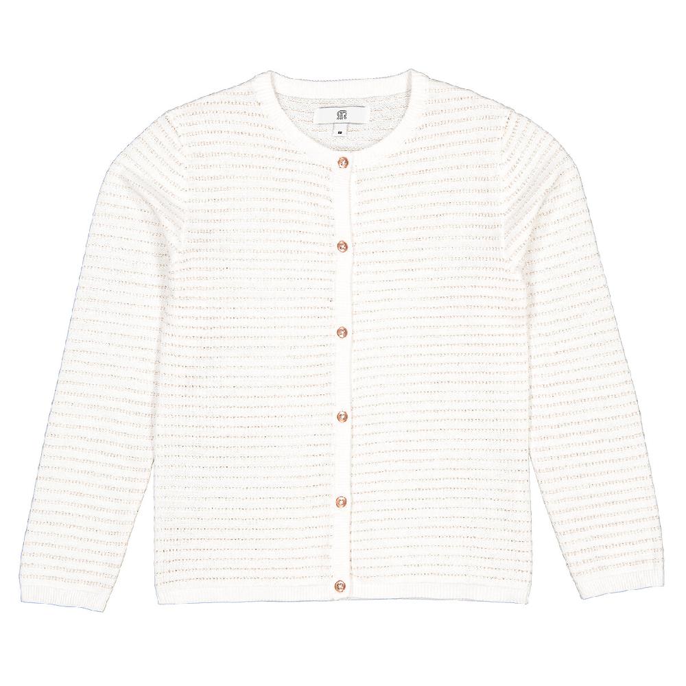 laredoute Feinstrick-Cardigan mit Knöpfen Streifen ecru gestreift LA REDOUTE COLLECTIONS Muttertagsangebot